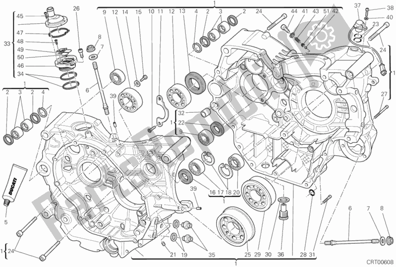 Alle onderdelen voor de Carter van de Ducati Monster 795 Thailand 2012